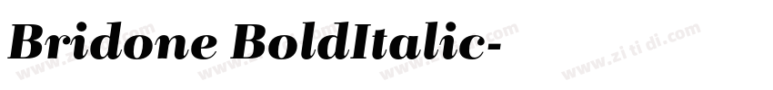 Bridone BoldItalic字体转换